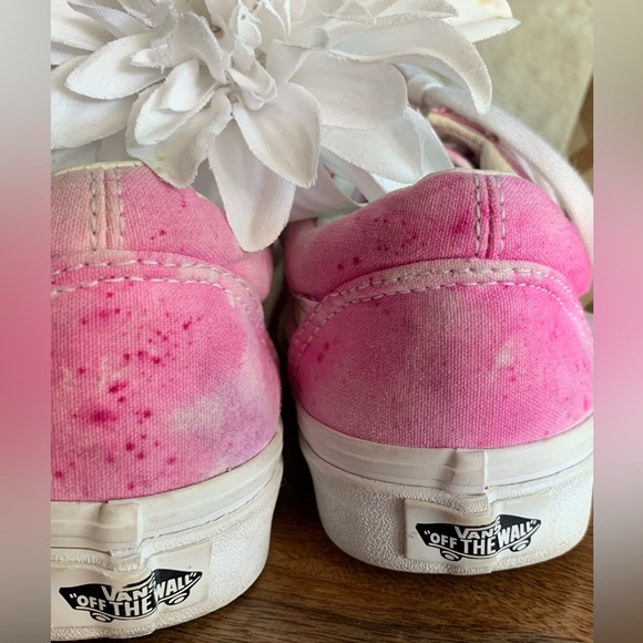 VANS Canvas Old Skool Shoe | size 7 custom "one of a kind" pink tie-dye - Picture 12 of 16